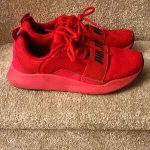Puma Kids Red Running Shoes 366901-10 Size 4.5C